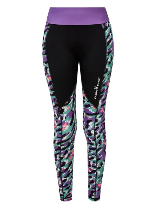 Foto van product QS Leggings turquoise / lila / zwart / wit