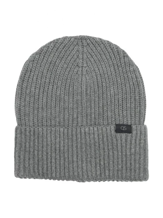 Foto van product QS Muts grijs / zwart