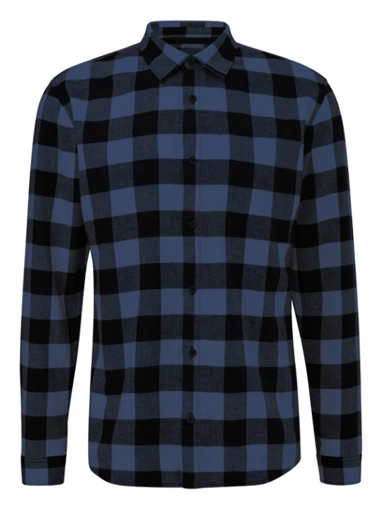 Foto van product QS Overhemd blauw / zwart