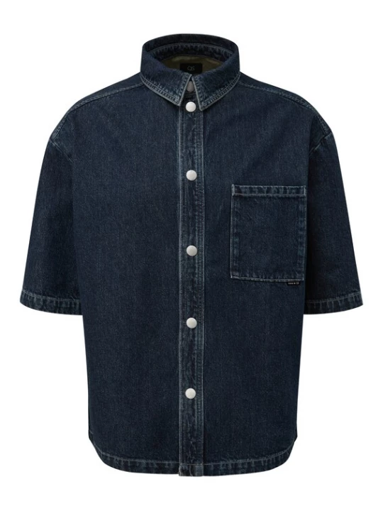 Foto van product QS Overhemd donkerblauw