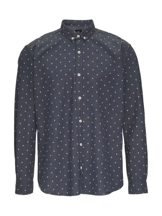 Foto van product QS Overhemd donkerblauw / wit