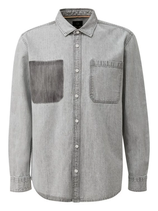 Foto van product QS Overhemd grey denim