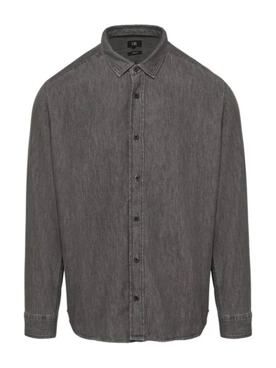 Foto van product QS Overhemd grey denim