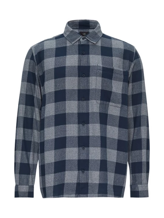 Foto van product QS Overhemd navy / smoky blue