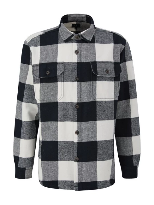 Foto van product QS Overhemd zwart / wit