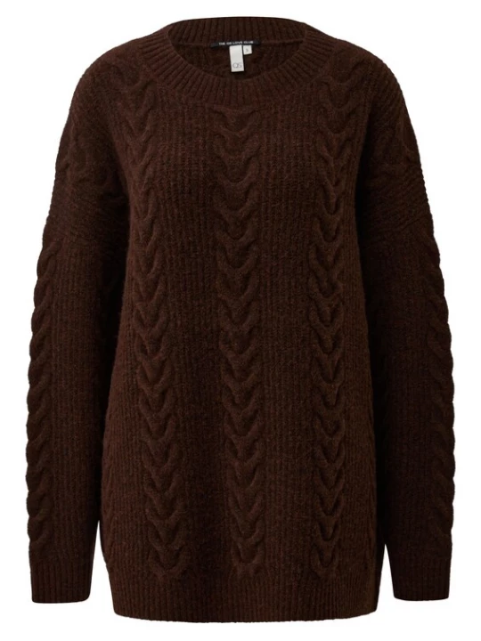 Foto van product QS Oversized trui donkerbruin