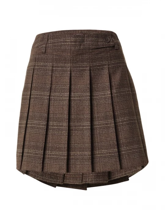 Foto van product QS Rok beige / donkerbruin