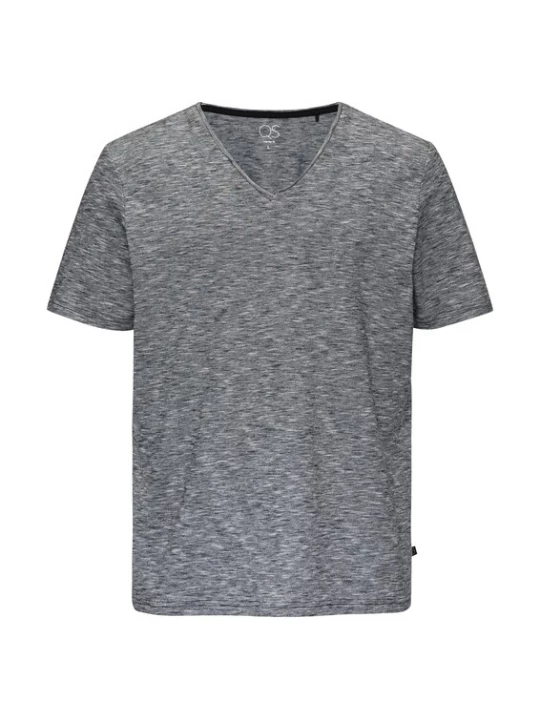 Foto van product QS Shirt antraciet / wit