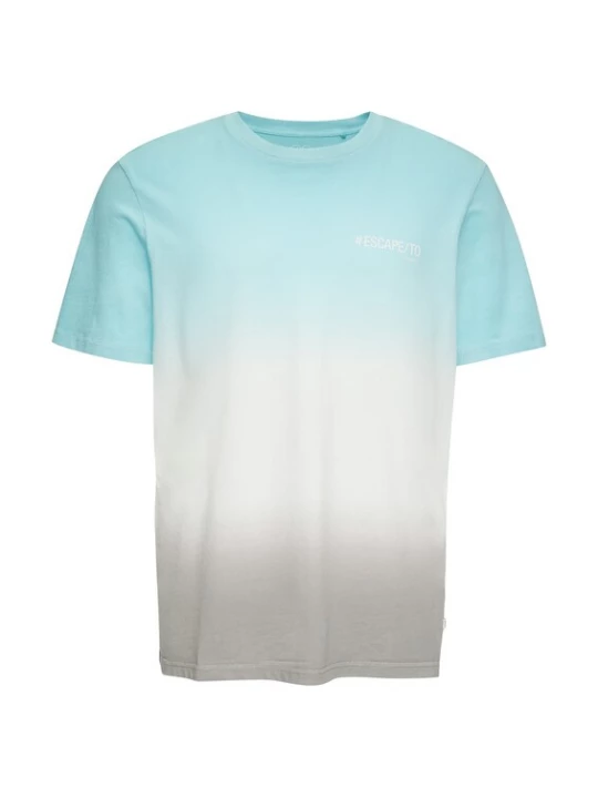Foto van product QS Shirt aqua / grijs / wit