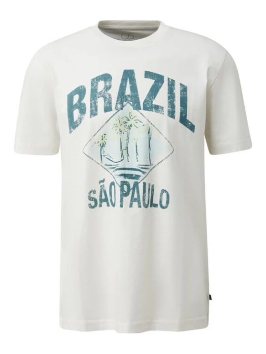 Foto van product QS Shirt azuur / wit