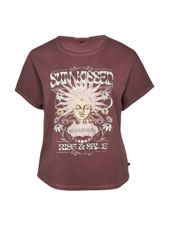 Foto van product QS Shirt beige / bordeaux