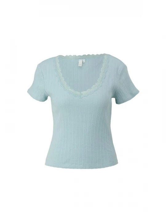Foto van product QS Shirt 'Q / S designed by - T-shirt' blauw