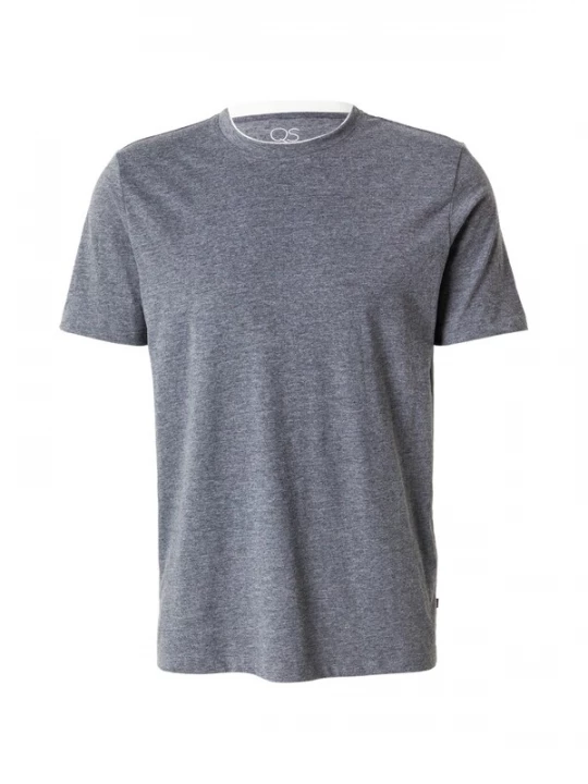 Foto van product QS Shirt blauw gemêleerd