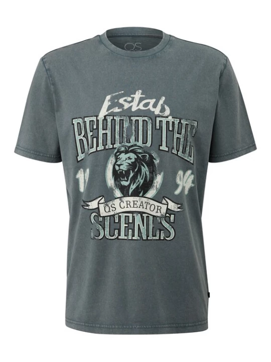 Foto van product QS Shirt blauw / gemengde kleuren