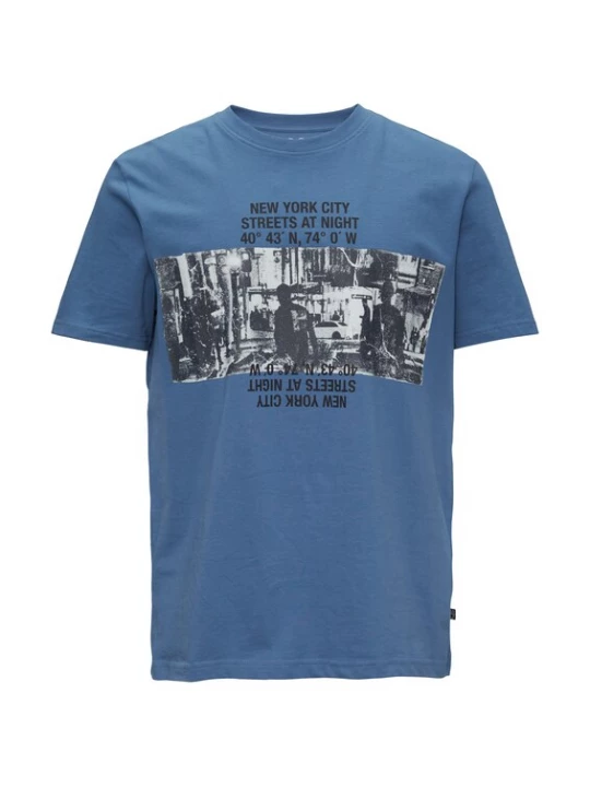 Foto van product QS Shirt blauw / gemengde kleuren