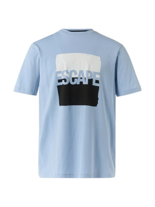 Foto van product QS Shirt blauw / zwart / wit