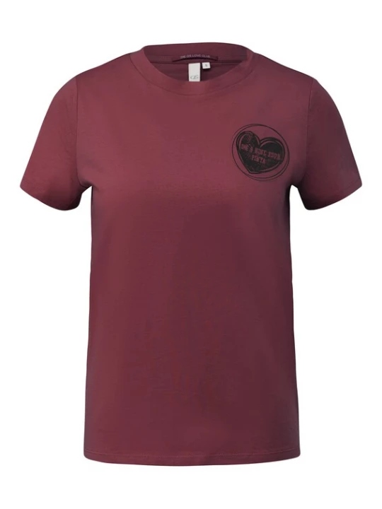 Foto van product QS Shirt bordeaux / zwart
