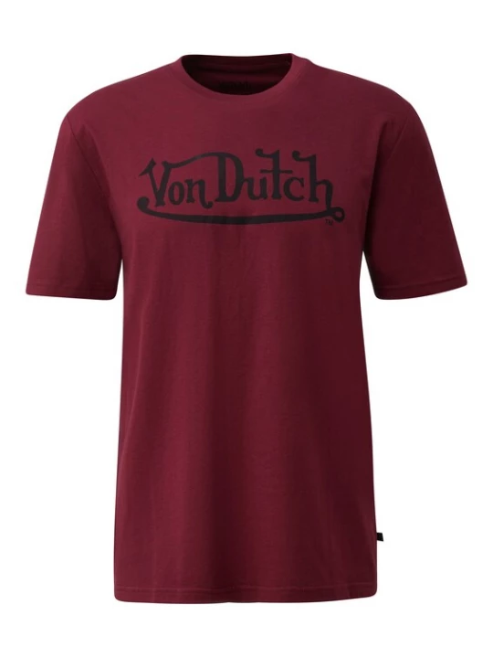 Foto van product QS Shirt bordeaux / zwart