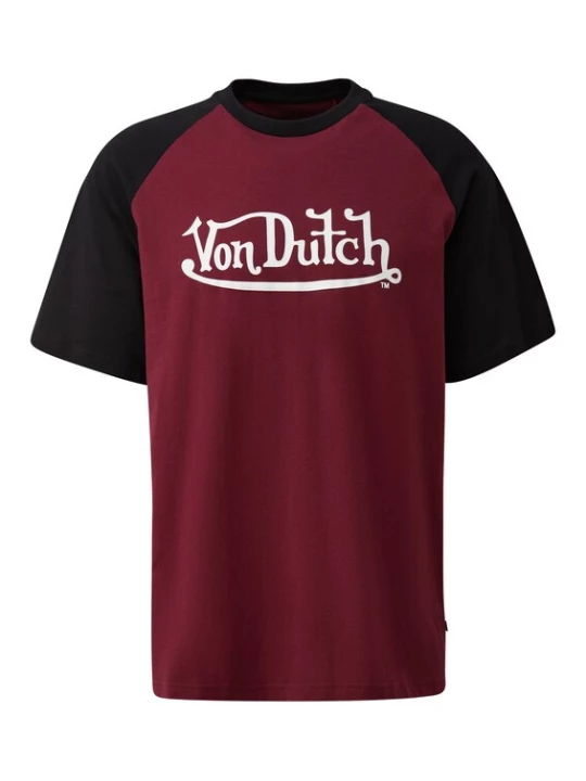 Foto van product QS Shirt bordeaux / zwart / wit