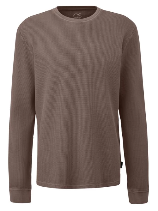 Foto van product QS Shirt chocoladebruin