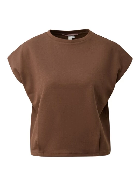 Foto van product QS Shirt chocoladebruin