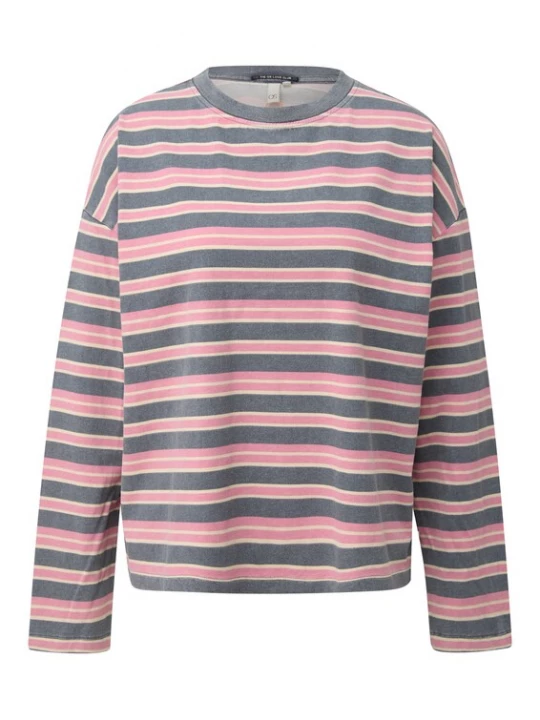 Foto van product QS Shirt crème / donkergrijs / pink