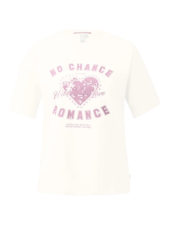 Foto van product QS Shirt crème / pitaja roze