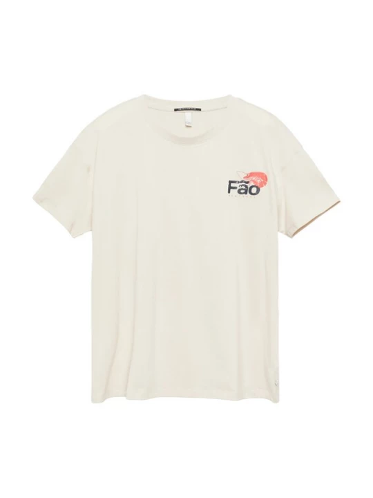 Foto van product QS Shirt crème / zalm roze / zwart