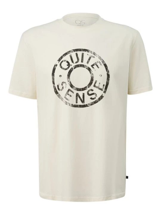 Foto van product QS Shirt crème / zwart