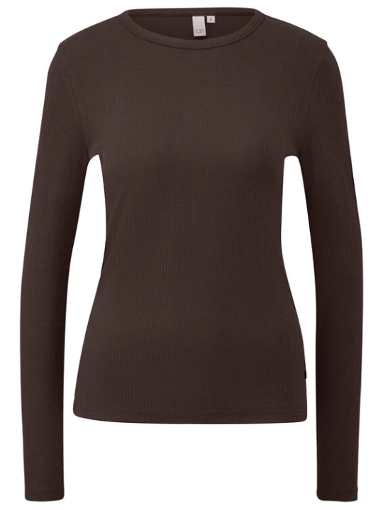 Foto van product QS Shirt donkerbruin