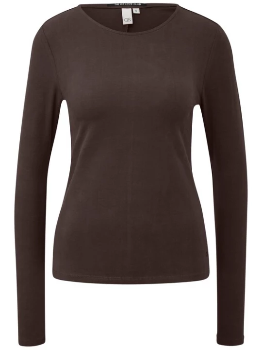 Foto van product QS Shirt donkerbruin
