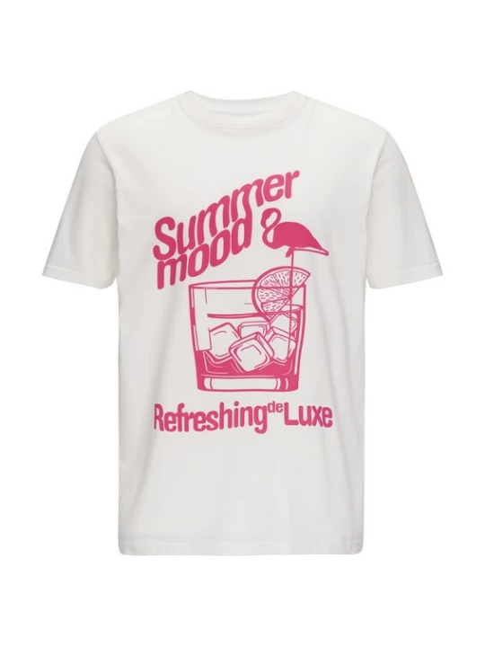 Foto van product QS Shirt framboos / wit