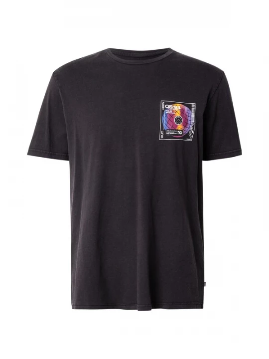 Foto van product QS Shirt geel / donkerroze / zwart / wit