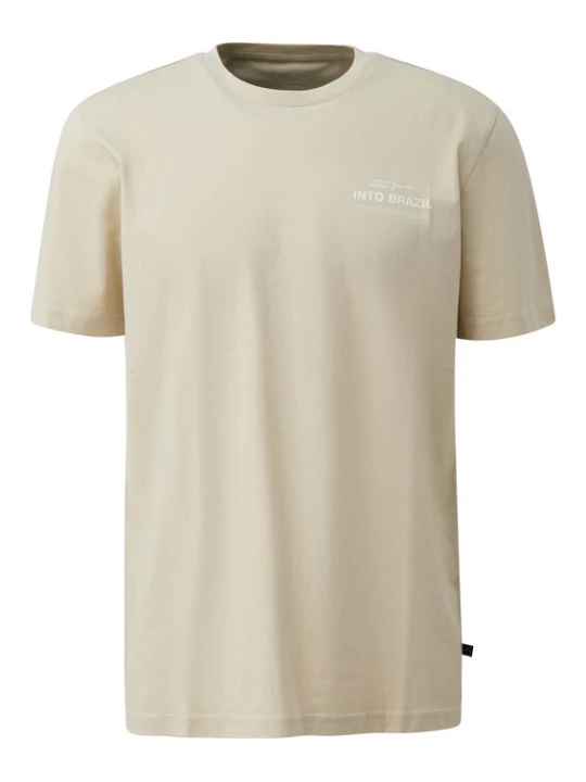 Foto van product QS Shirt geel gemêleerd / wit