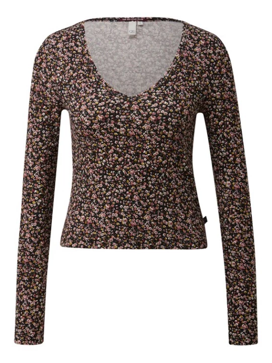 Foto van product QS Shirt gemengde kleuren / zwart