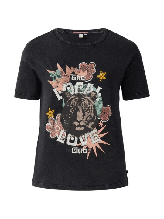 Foto van product QS Shirt gemengde kleuren / zwart