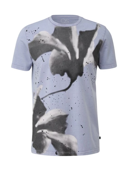 Foto van product QS Shirt grijs / sering / wit