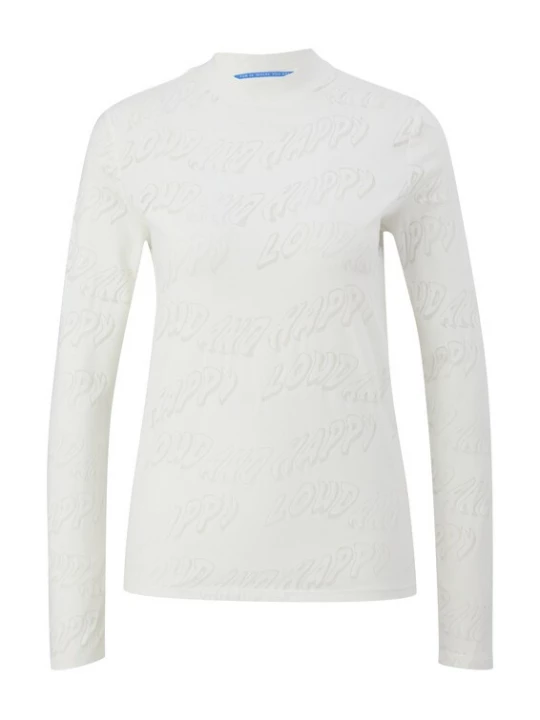 Foto van product QS Shirt grijs / wit