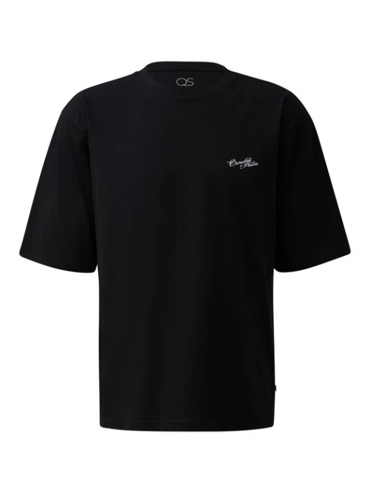 Foto van product QS Shirt jade groen / rosa / zwart / wit