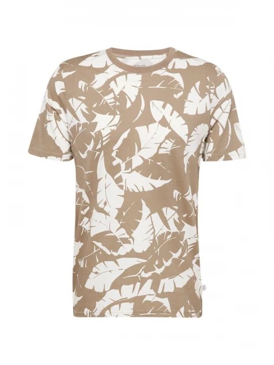 Foto van product QS Shirt kaki / offwhite