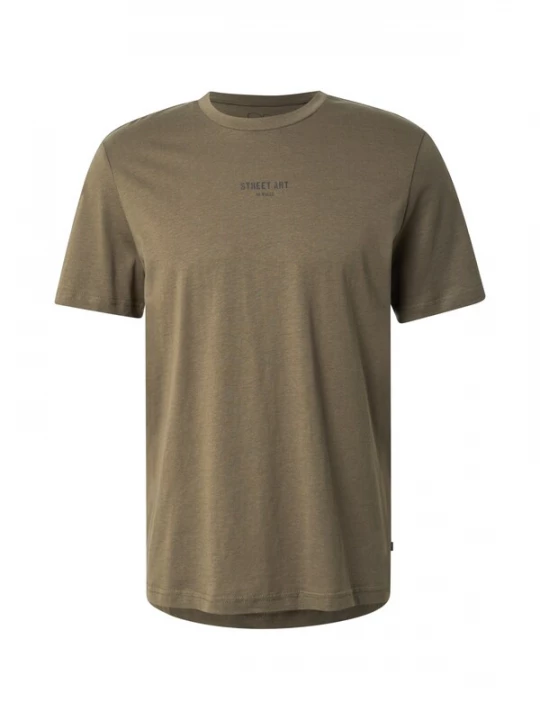 Foto van product QS Shirt kaki / zwart