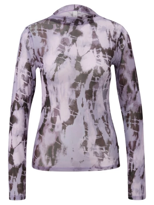 Foto van product QS Shirt kastanjebruin / fuchsia