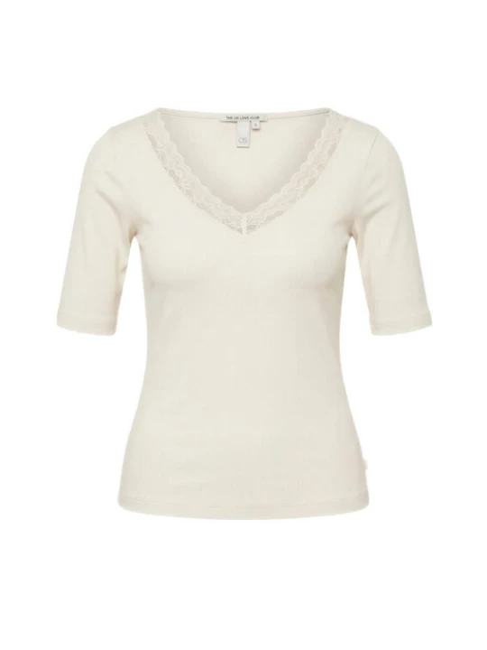 Foto van product QS Shirt lichtbeige