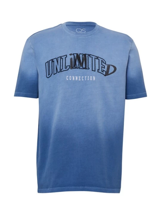 Foto van product QS Shirt lichtblauw / donkerblauw / wit