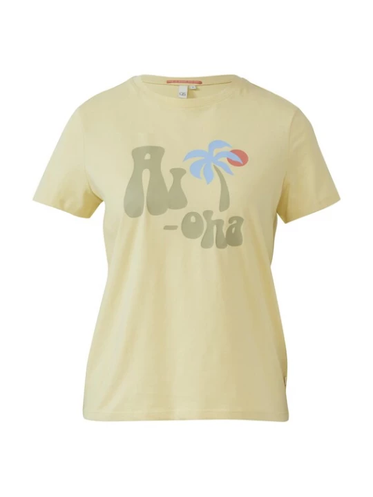 Foto van product QS Shirt lichtblauw / lichtgeel / rood