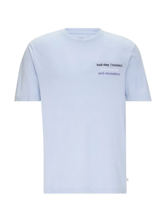 Foto van product QS Shirt lichtblauw / lila / zwart / wit