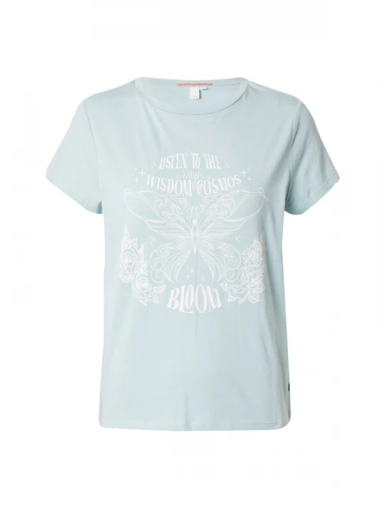 Foto van product QS Shirt lichtblauw / wit