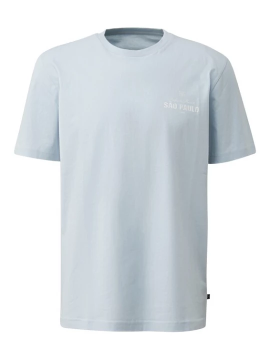 Foto van product QS Shirt lichtblauw / wit