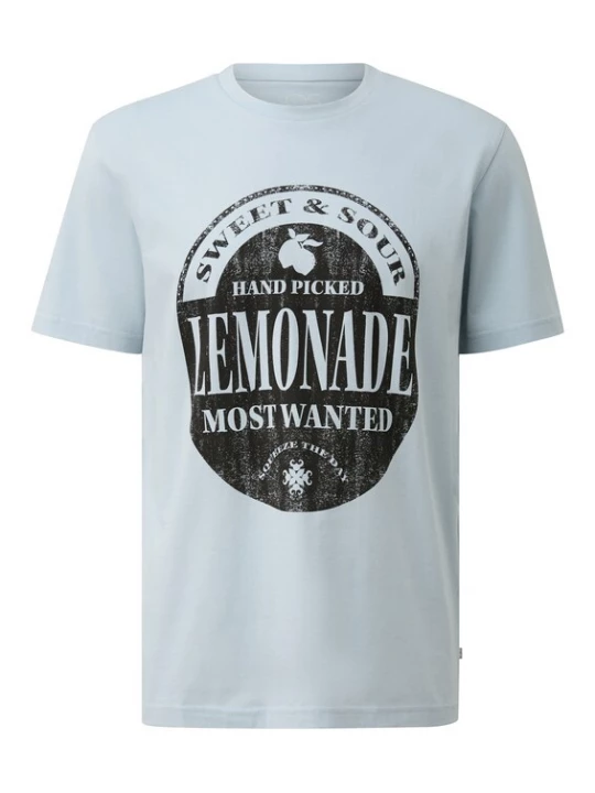 Foto van product QS Shirt lichtblauw / zwart