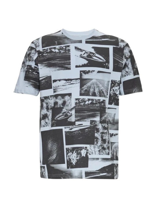 Foto van product QS Shirt lichtblauw / zwart